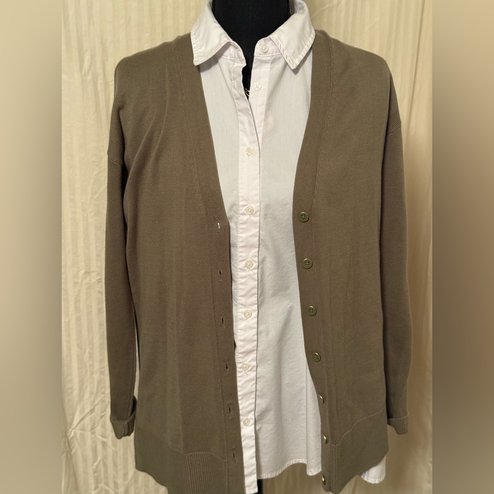 Talbots Olive Knit Sweater